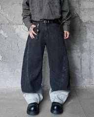 Contrast gradient jeans