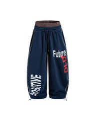 Patchwork Casual Wide-Leg Pants