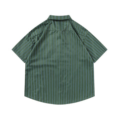 Striped shirt with vintage tie