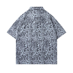 Vintage leopard print short sleeve shirt