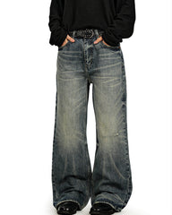 Distressed casual trousers