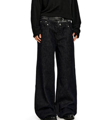Faux two-piece casual trousers