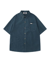 Simple plaid short-sleeved shirt