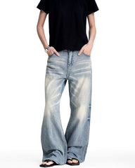 Retro casual straight leg pants