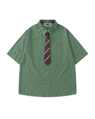 Retro versatile short-sleeved shirt