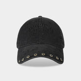 Distressed embroidered baseball cap