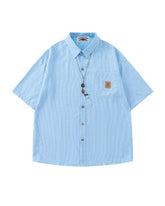 striped short-sleeved shirt