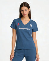 V-neck athletic t-shirt