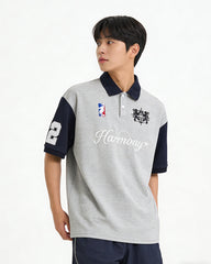 Sports style patchwork short sleeves