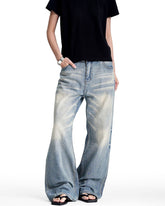 Retro casual straight leg pants