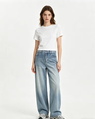 Washed gradient jeans
