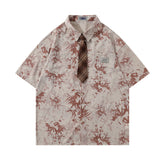 Vintage tie-dye short-sleeved shirt