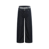 Faux two-piece casual trousers