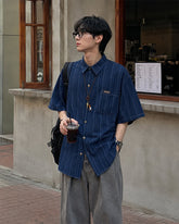 Retro casual short-sleeved shirt