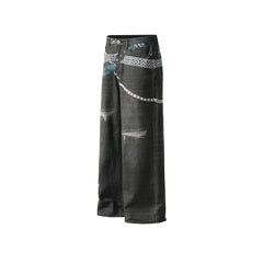Designer straight jeans