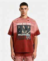 Distressed vintage short-sleeve