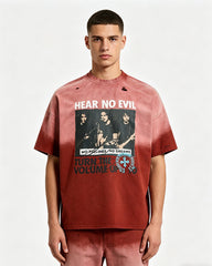 Distressed vintage short-sleeve