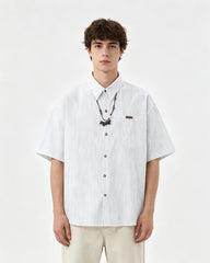 Casual loose short-sleeved shirt