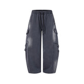 Distressed multi-pocket sweatpants