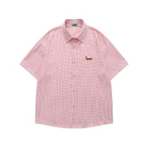 Fun Embroidered Plaid Shirt