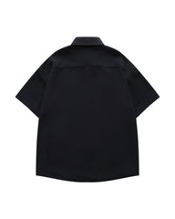 Floral Embroidery Short-Sleeve Shirt