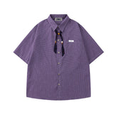 vintage plaid short sleeve shirt