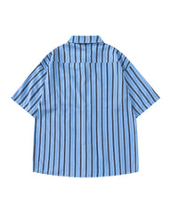 Simple striped short-sleeved shirt
