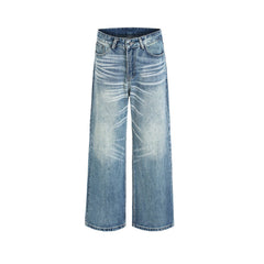 Retro casual straight leg jeans