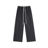 Plaid loose trousers