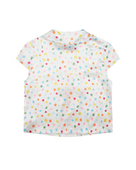 Colorful polka dot short-sleeved shirt (women's)