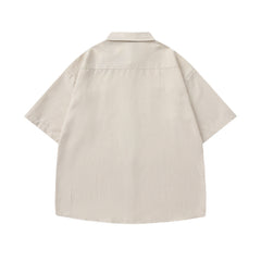 Retro Pocket All-match Short Sleeve Shirt