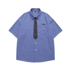 vintage plaid short sleeve shirt