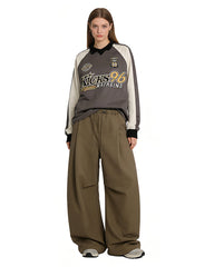 Loose-fitting casual wide-leg pants