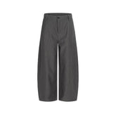 Vertical striped straight-leg pants