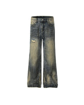 Washed straight jeans