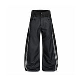 Faux two-piece casual trousers