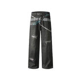 Designer straight jeans