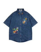 Floral short-sleeved shirt
