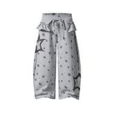 Patchwork color-blocked casual pants