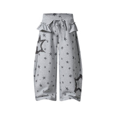 Patchwork color-blocked casual pants