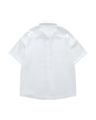 Floral Embroidery Short-Sleeve Shirt
