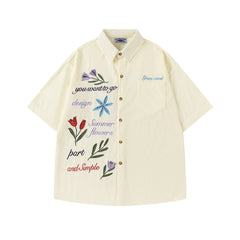vintage floral short sleeve shirt