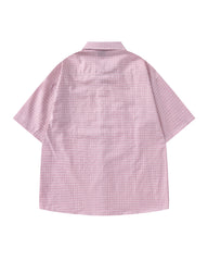 Retro plaid short-sleeved shirt