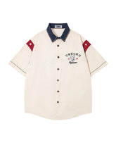 Contrast Color Puppy Short Sleeve Shirt