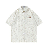 Floral short-sleeved shirt