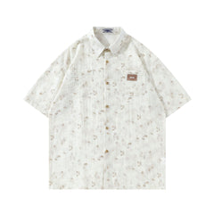 Floral short-sleeved shirt