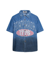 Star Embroidered Short-Sleeve Shirt
