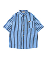 Simple striped short-sleeved shirt
