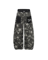 Star-patterned couple pants