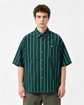 Simple striped short-sleeved shirt